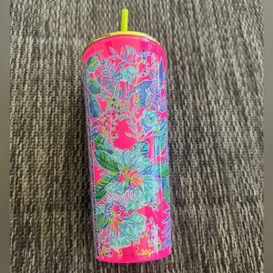 Lilly Pulitzer Tumbler with Straw Cup NEW